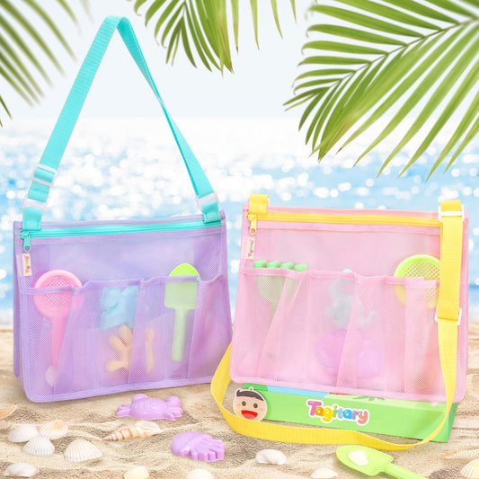 Tagitary seashell crossbody bag for kids, easy to carry on beach trips.