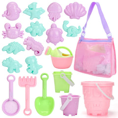 Tagitary shell bag beach toys keeps items organized for seaside play.
