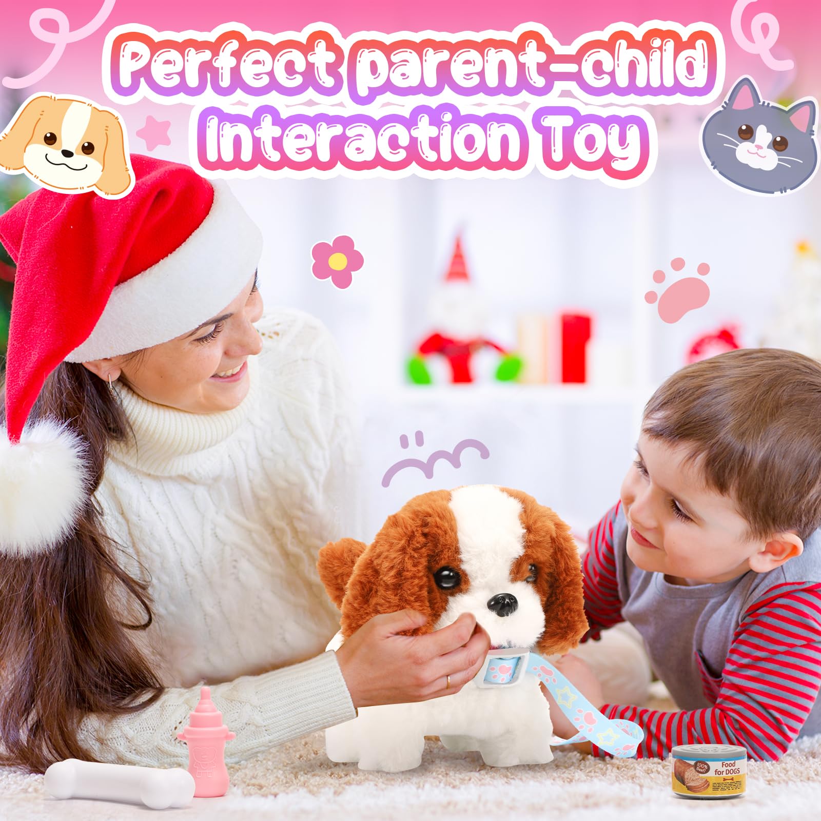 Tagitary soft plush dog toy designed for safe, comforting playtimes