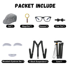 TaikaoQi moustache and eyebrows set for 1920s character realism