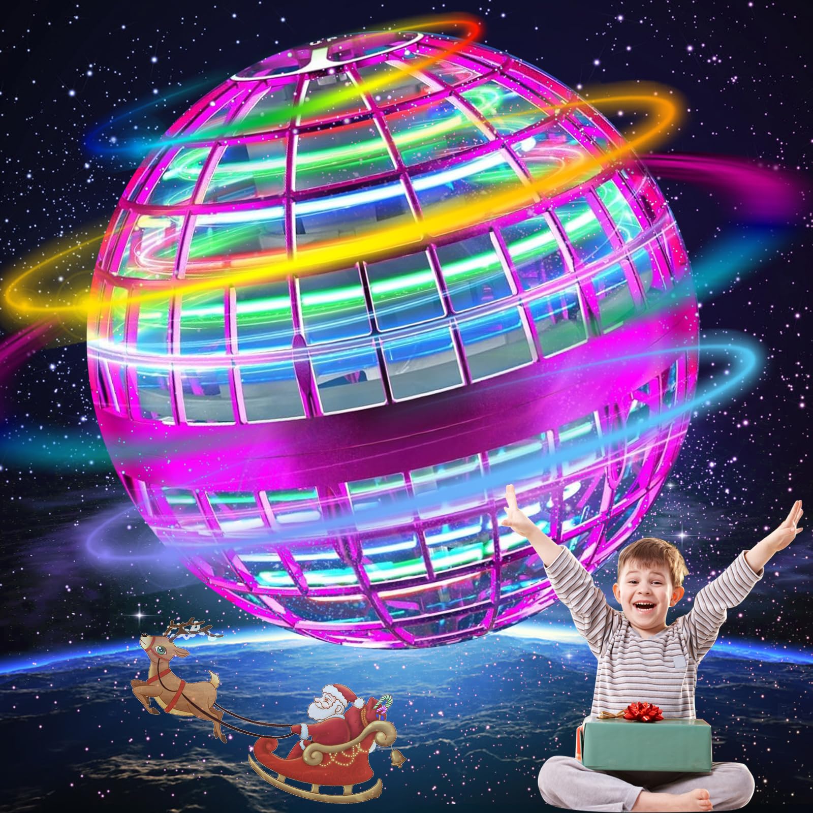 Taikcsut flying orb ball toy in action for indoor fun and focus