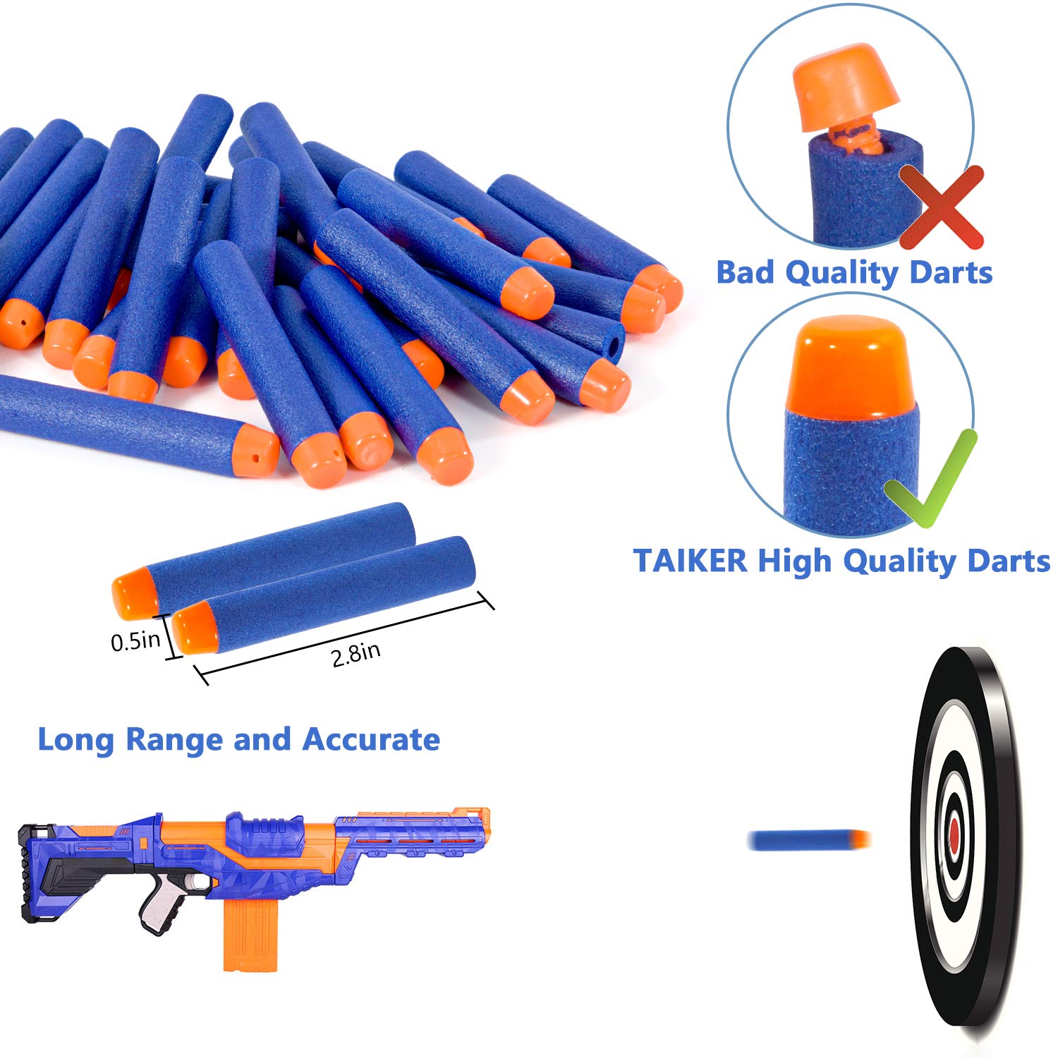 Taiker Nerf Vest Kit 80 darts ready for rapid reloads.