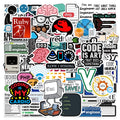 TaiLiHaile 110-piece programming stickers on a laptop for personalized, durable tech decoration