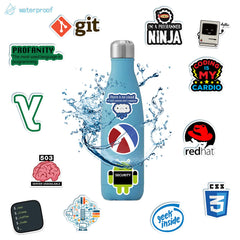 TaiLiHaile 110-piece programming stickers on a water bottle for waterproof flair and daily use