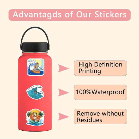 TaiLiHaile surfing stickers on laptop for vibrant, long-lasting color