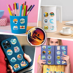 TaiLiHaile surfing stickers on suitcase for easy identification and style