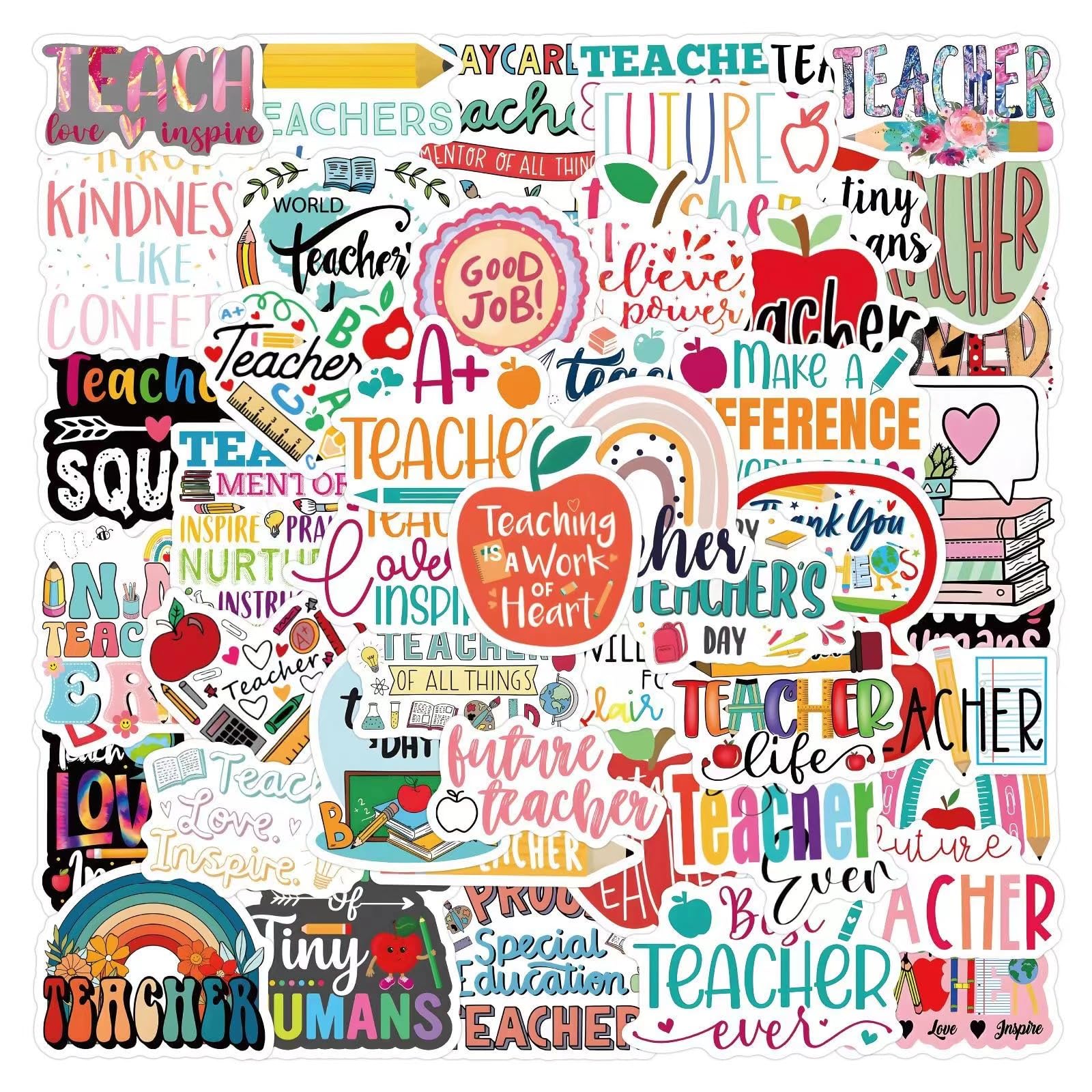 TaiLiHaile teacher stickers on a MacBook add playful character and durability.