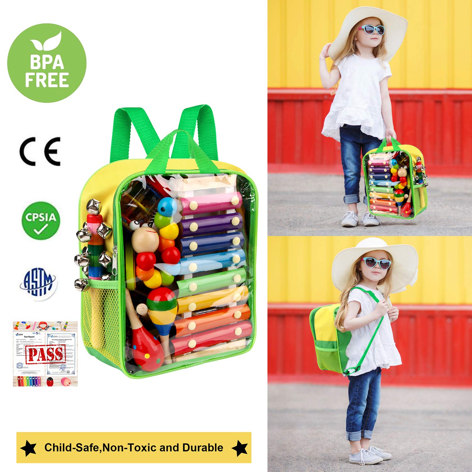Taimasi wooden tambourine for kids supports sensory musical play.