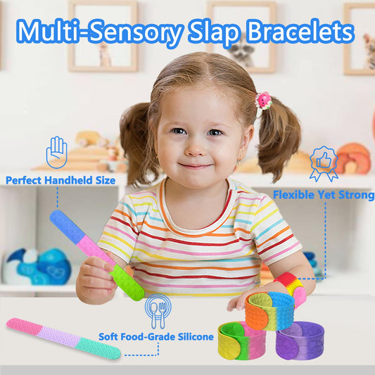 TAINOMY sensory bracelet six-pack for discreet fidgeting during travel.