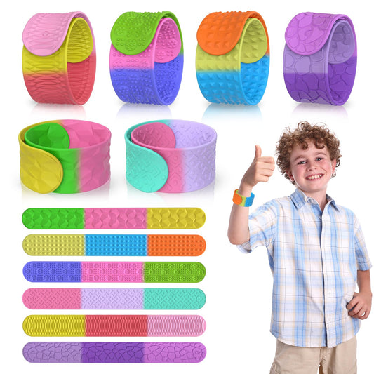 TAINOMY textured silicone slap bracelet with bumps for classroom focus.
