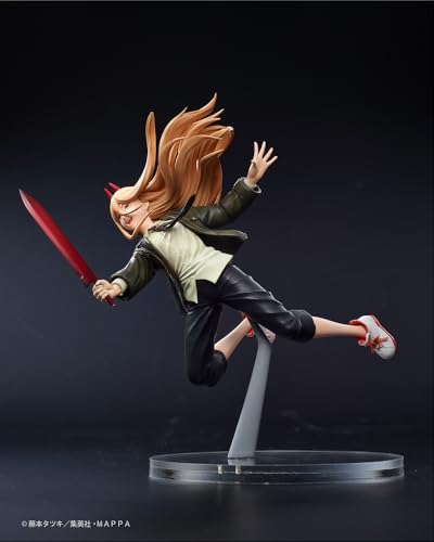 Taito Chainsaw Man Aerial Figure glossy finish enhances presence on display shelves.