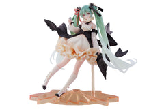 Taito Hatsune Miku AMP figure front view highlights vibrant colors and dynamic pose