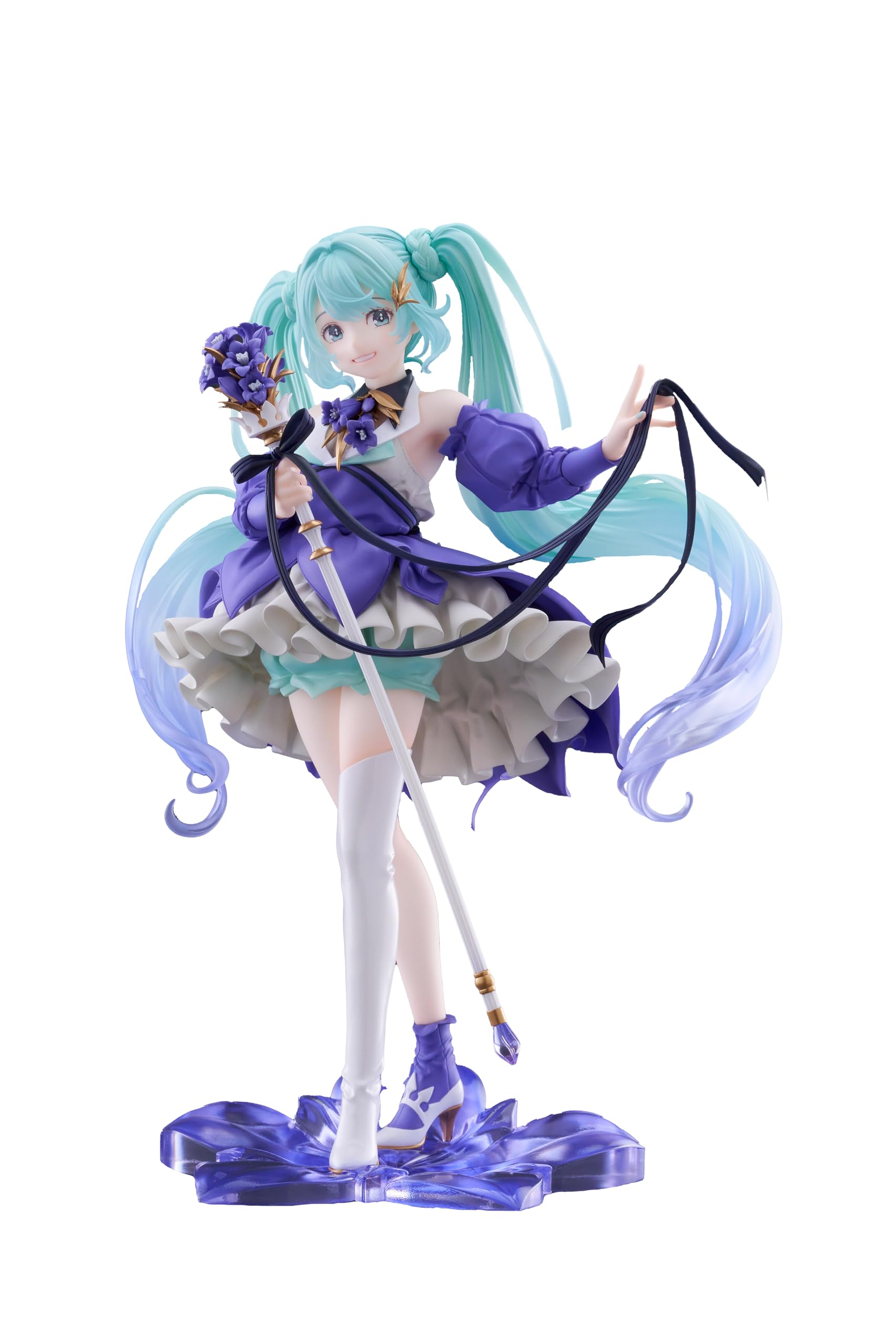 Taito Hatsune Miku AMP+ figure front view showcases vivid colors for striking display