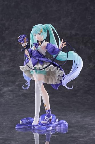 Taito Hatsune Miku AMP+ figure pose highlights intricate sculpting for collector showcases