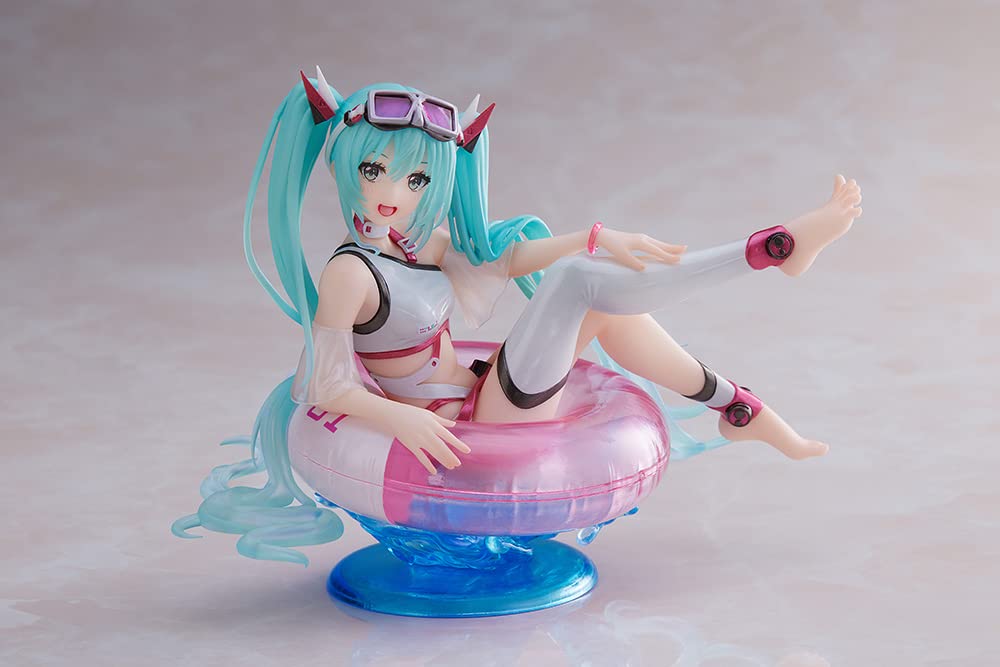 Taito Hatsune Miku Aqua Float Figure on display, a premium collectible for shelves.
