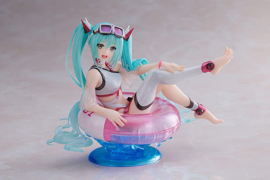 Taito Hatsune Miku Aqua Float Figure on display, a premium collectible for shelves.