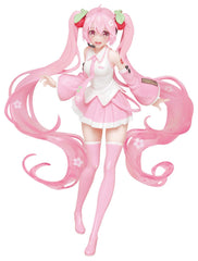 Taito Hatsune Miku Sakura Version figure, front view, ideal for display and collector showcases.