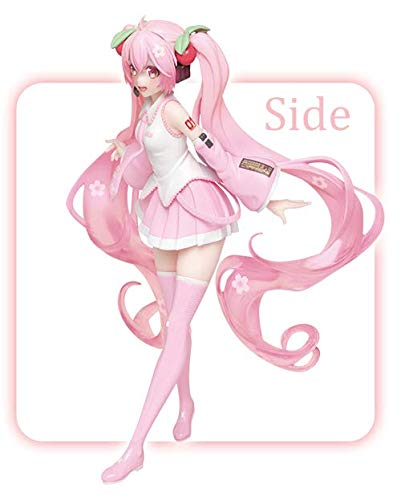 Taito Hatsune Miku Sakura Version figure, side angle, enhances shelf presence and fan displays.