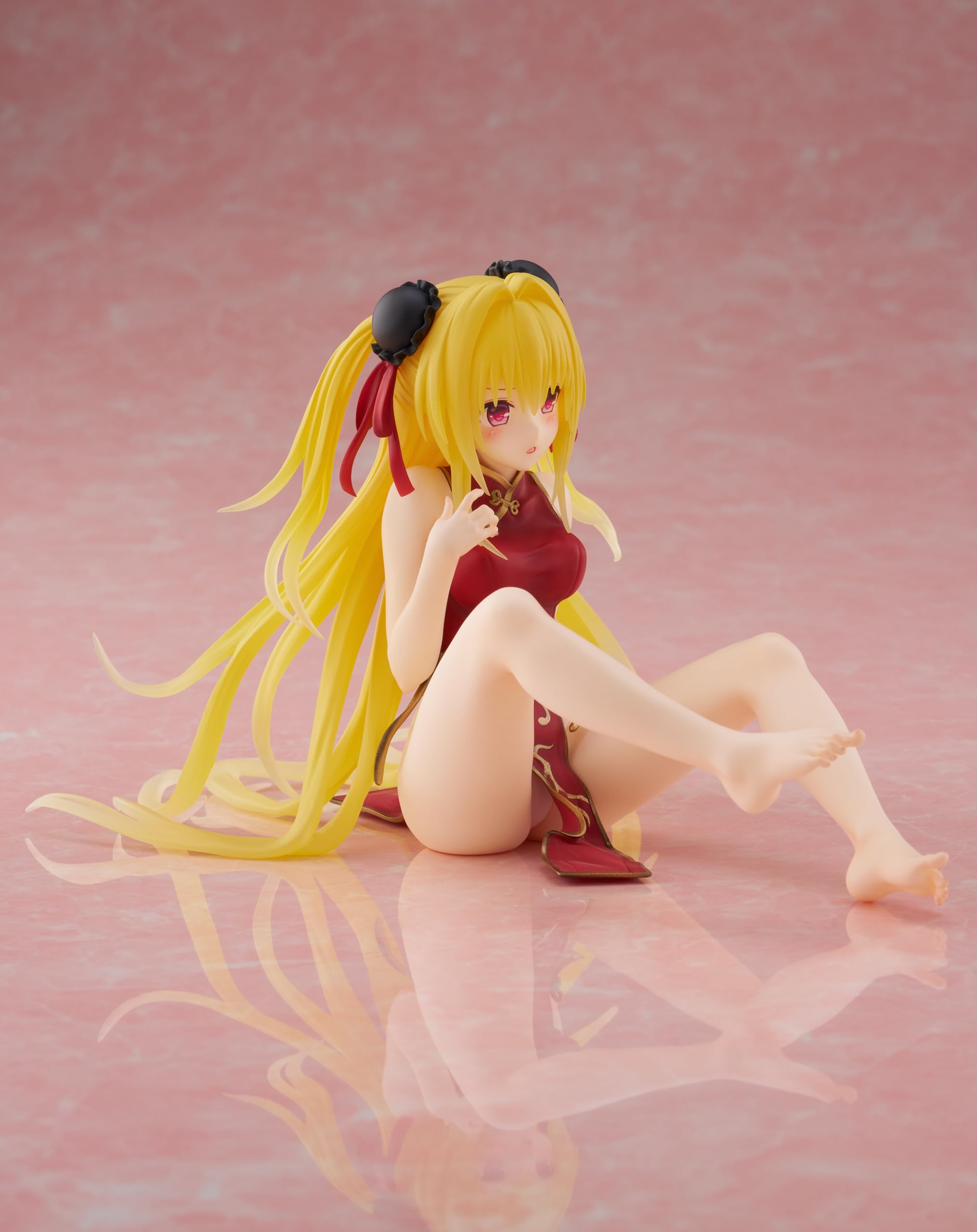 Taito Love-Ru Darkness figure close-up detail highlights Chinese dress accents.