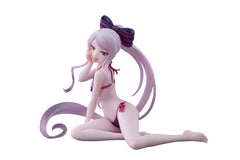 Taito Overlord Shalltear swimsuit figure for desktop display, ideal for collectors.