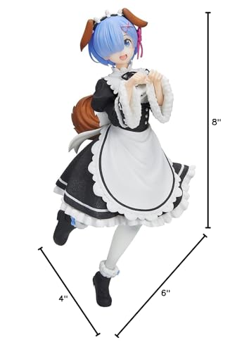 Taito Re:Zero Rem Memory Snow Dog Ver base stand keeps the figure upright.