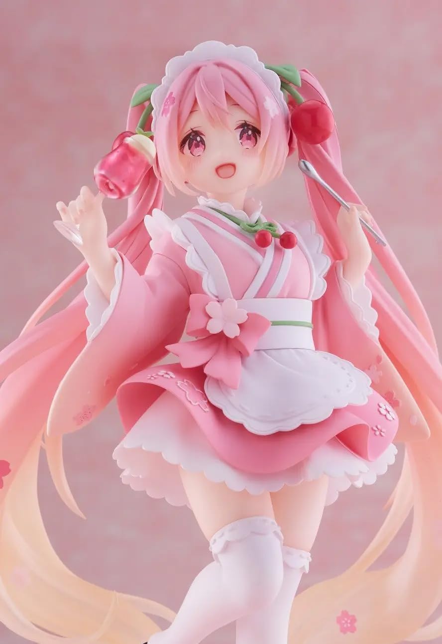 Taito Sakura Miku figure front view for display and collection.
