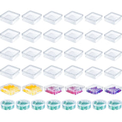 Taiyin 32-pcs clear game token boxes with lids for easy sorting