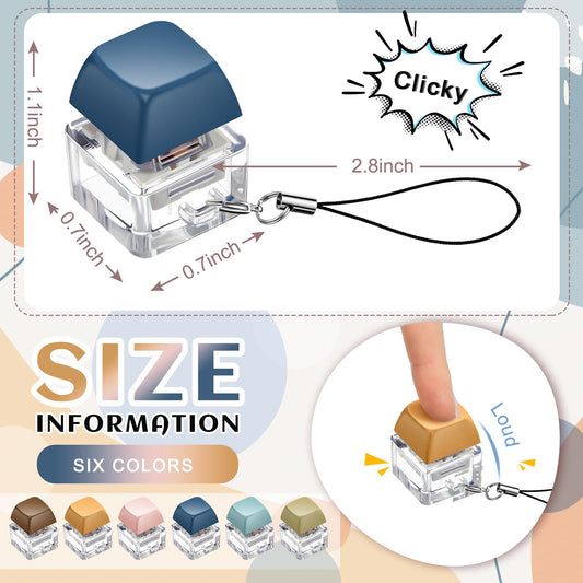 Taiyin coffee keyboard clicker fidget keychain for office calm and focus.