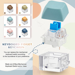 Taiyin pink keyboard clicker fidget keychain for mood and concentration.
