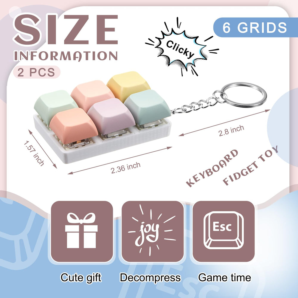 Taiyin keyboard clicker purple macaron keychain for calm at work