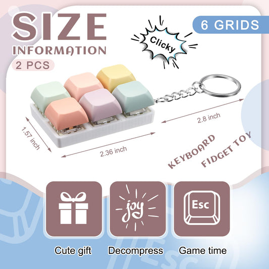 Taiyin keyboard clicker purple macaron keychain for calm at work