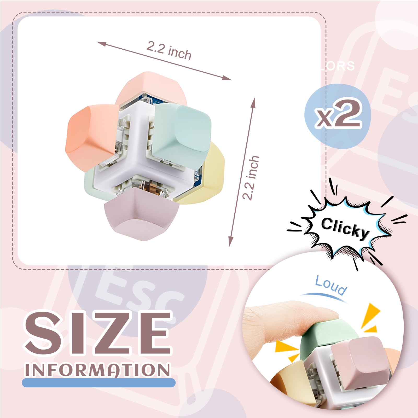 Taiyin keyboard toy in macaron colors provides portable stress relief