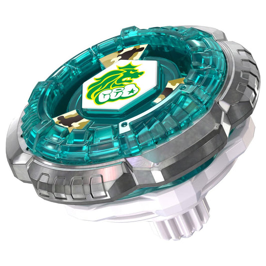 Takara Tomy Beyblade X Rock Leone BX-00 front view for balanced spins.