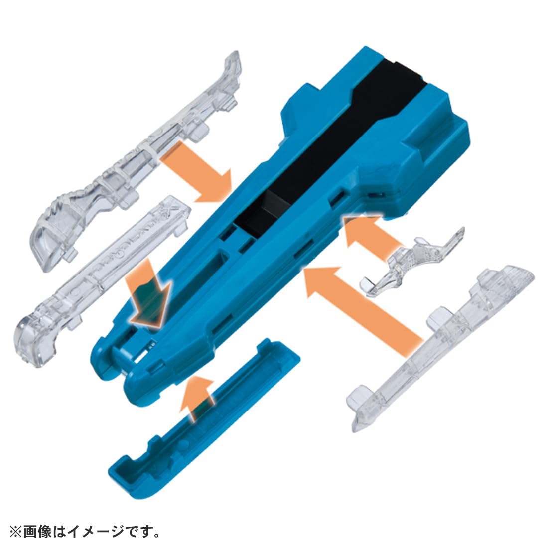 TAKARA TOMY Beyblade X BX-42 blue grip panel enables adjustable feel for playstyles.