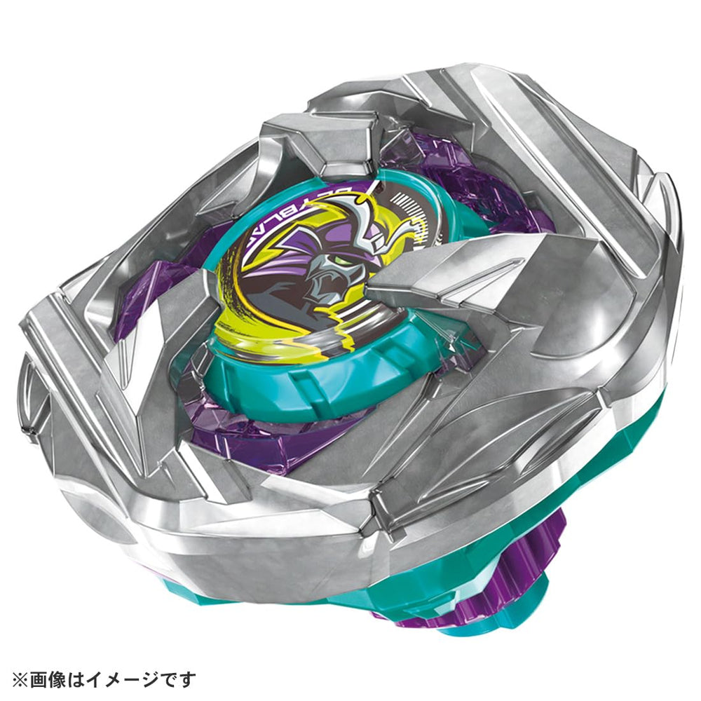 Takara Tomy Beyblade X BX-45 ratchet highlights grip during impact.