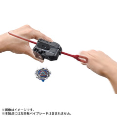 TAKARA TOMY Beyblade X BX-40 Winder Launcher L action shot with wind-based launch