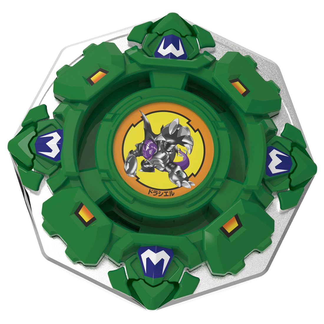 TAKARA TOMY Beyblade X Draciel Shield perimeter blade demonstrates defensive strength.
