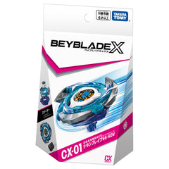TAKARA TOMY Beyblade X Drave parts outline highlighting modular design for mix-and-match.