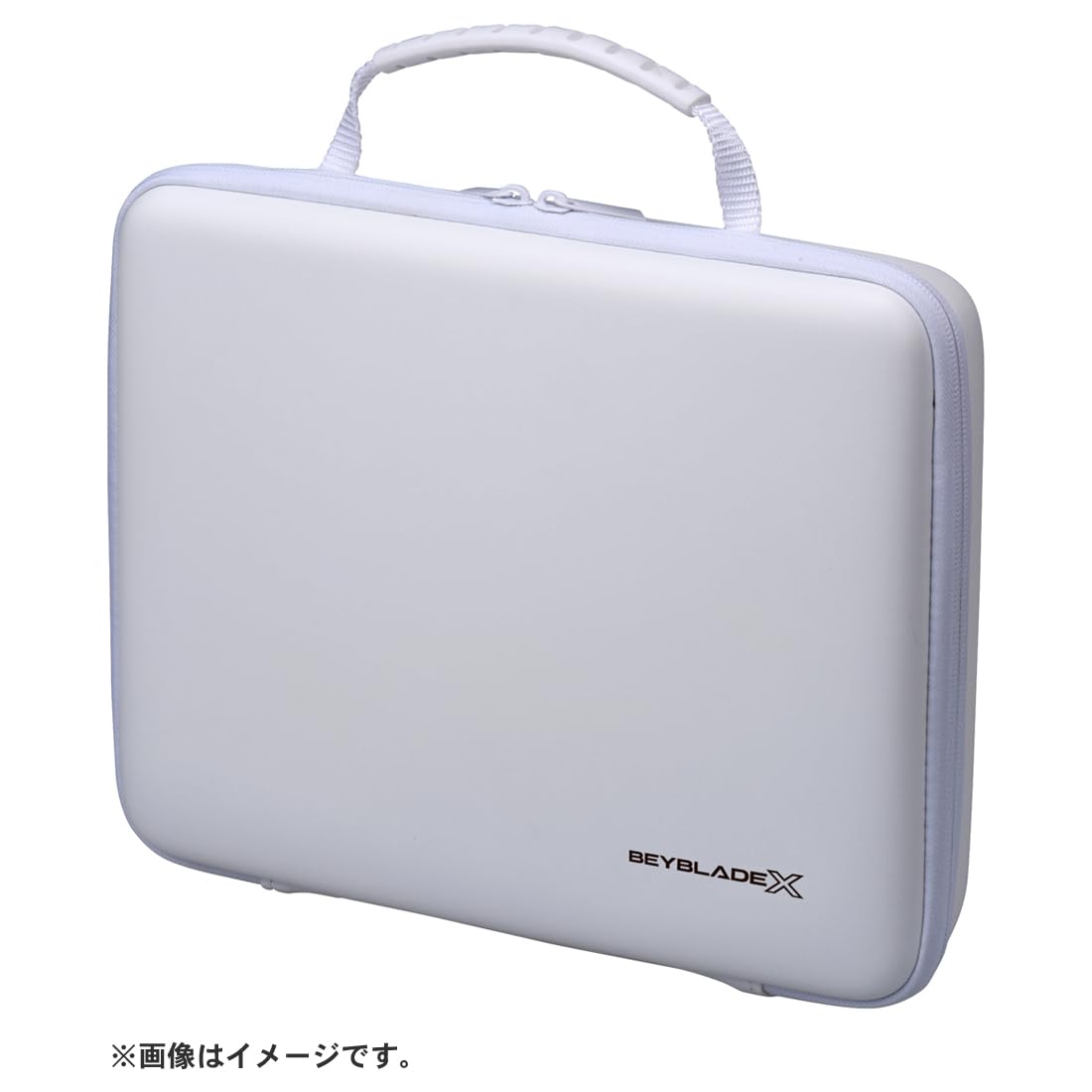 Takara Tomy Beyblade X Gear Case White Ver open lid reveals urethane partition for protection.