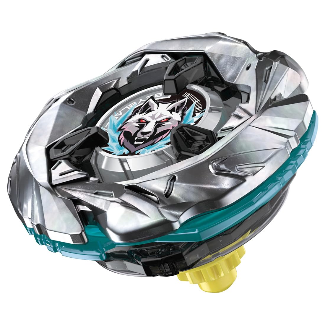 Takara Tomy Beyblade X Silver Wolf UX-08 top ready for high-speed spin duels.
