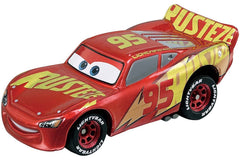 Takara Tomy Disney Cars Tomica C-32 Lightning McQueen RRC front view highlights authentic detailing for display and play.