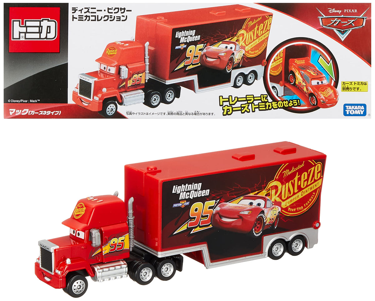 Takara Tomy Mack toy car front view, ideal for collectors and kids' imaginative play.