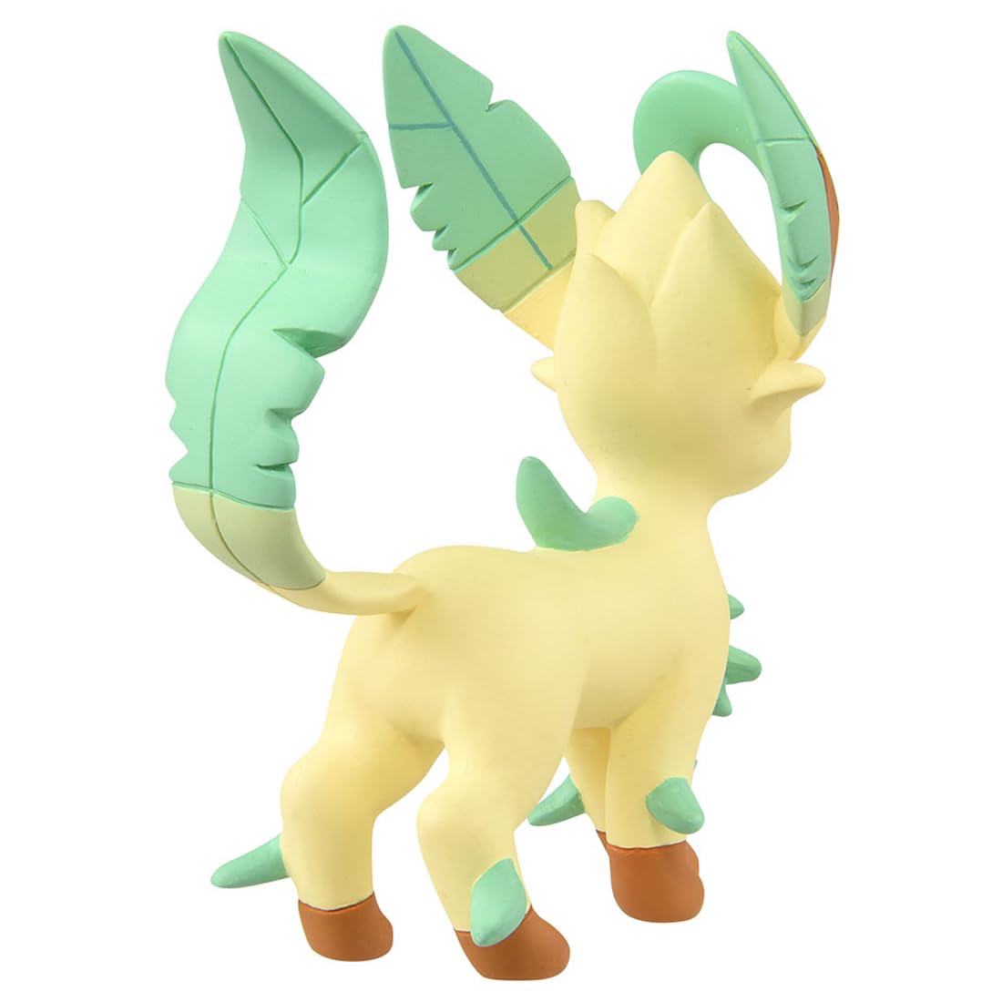Takara Tomy Moncolle Leafeon hand pose suggests easy in-hand display.