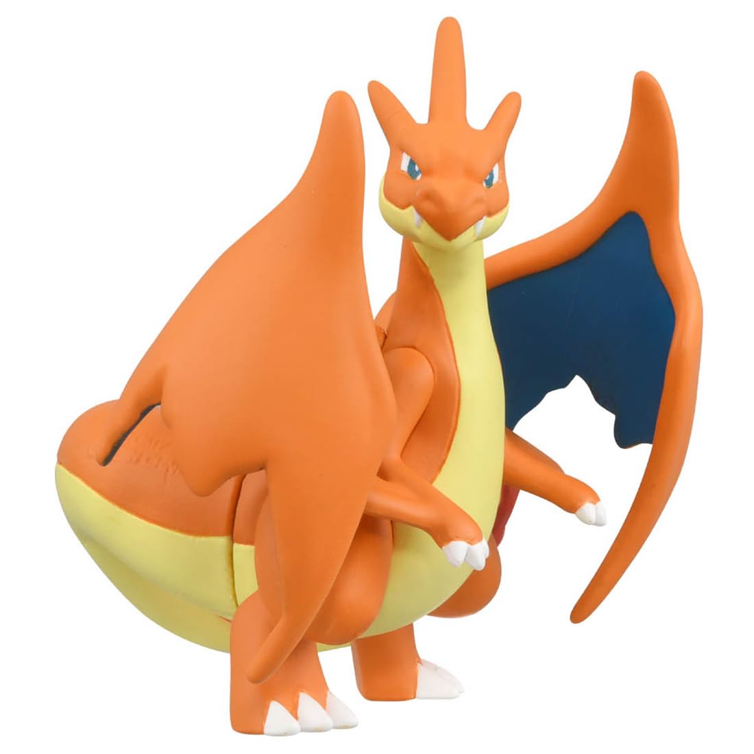 Takara Tomy Moncolle Mega Charizard Y figure, dynamic pose, adds action to shelf displays