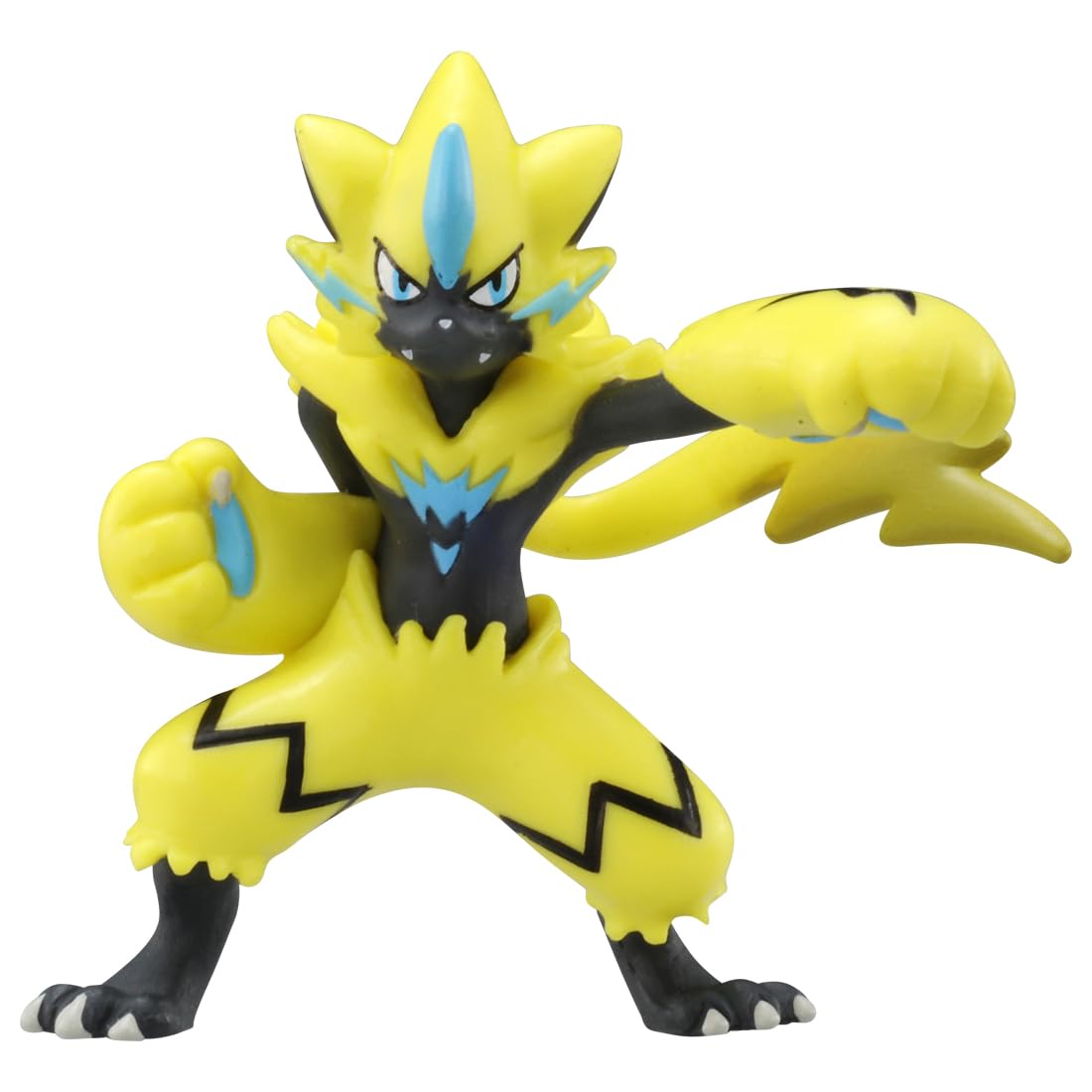 Takara Tomy Zeraora MonColle side angle fits compact shelves and displays.
