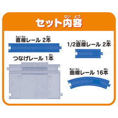 Takara Tomy PLARAIL starter kit with rails and trains for beginners.