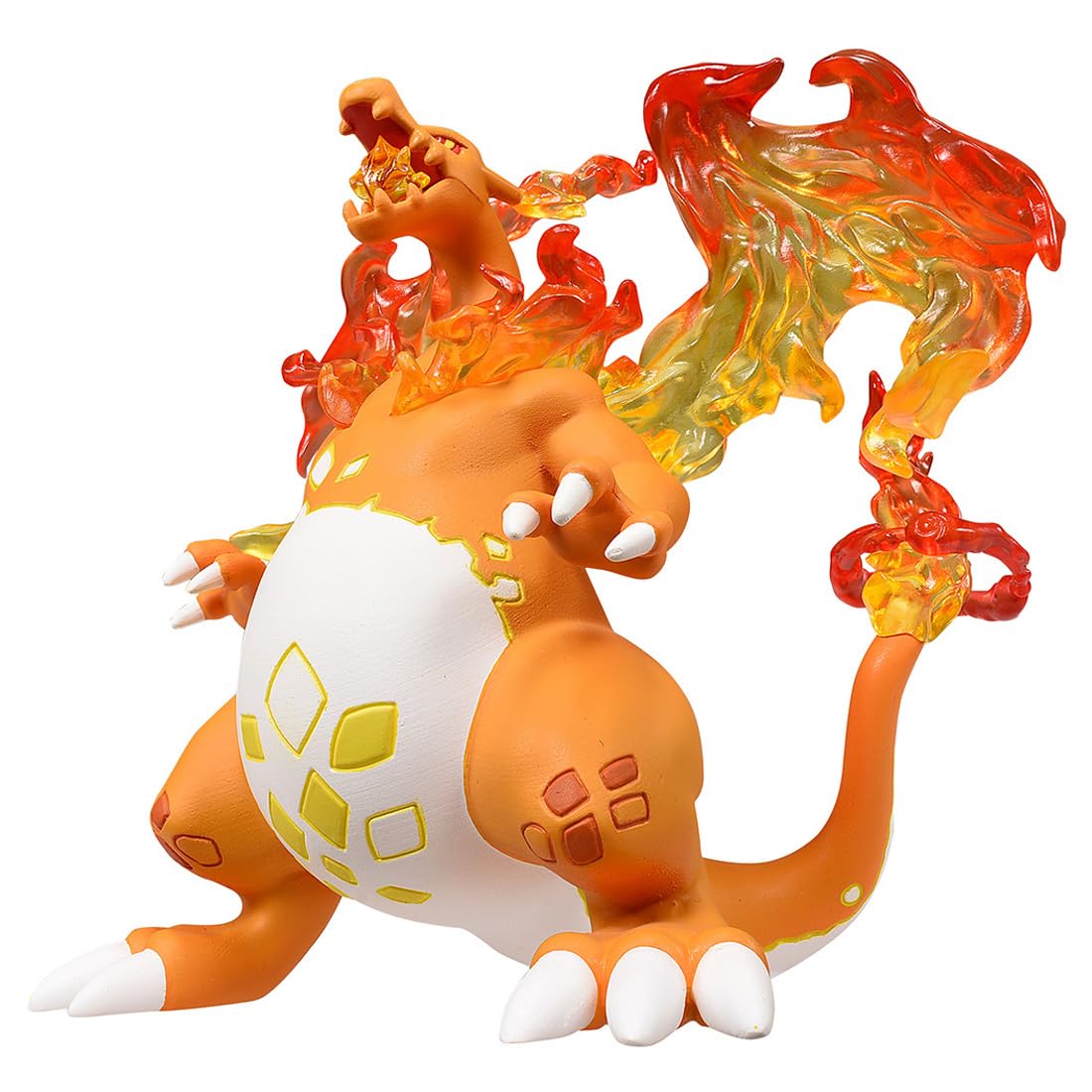 TAKARA TOMY Charizard Moncolle head view for standout shelf display.