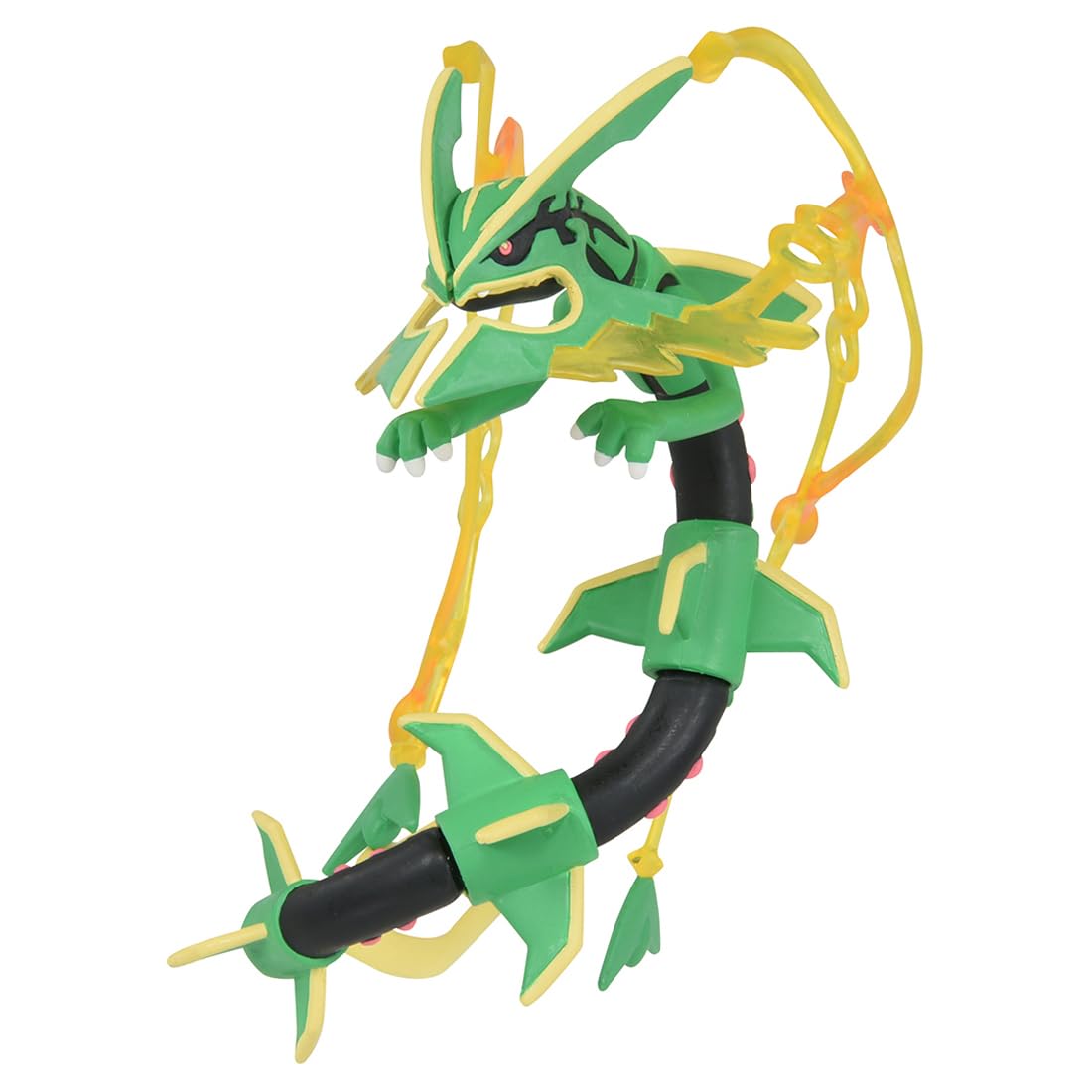 Takara Tomy Mega Rayquaza back view showing tail detailing