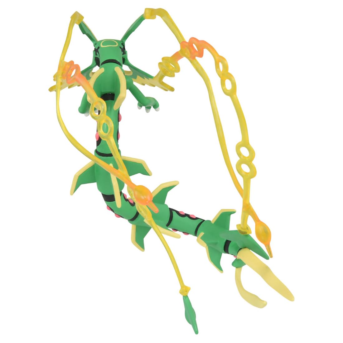 Takara Tomy Mega Rayquaza close-up sculpting for enthusiasts