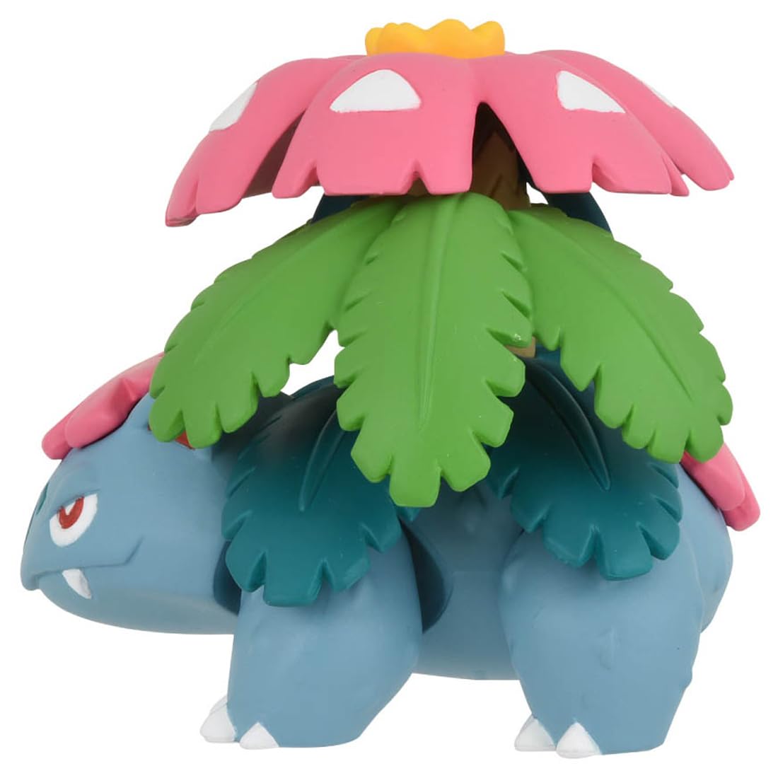 TAKARA TOMY Mega Venusaur Moncolle head detail highlights iconic features.